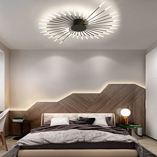 Plafonnier LED moderne 28 têtes solution d'éclairage grand salon
