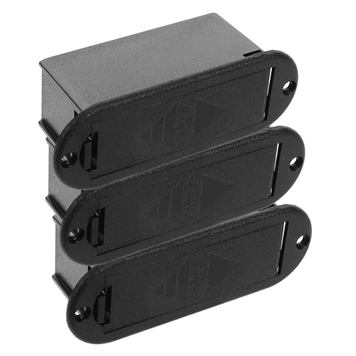 CATIEBYE 3pcs Guitar Bass Battery Compartment with Sponge Insert for Noise Reduction and Protection Durable Battery Cover for Active Pickups