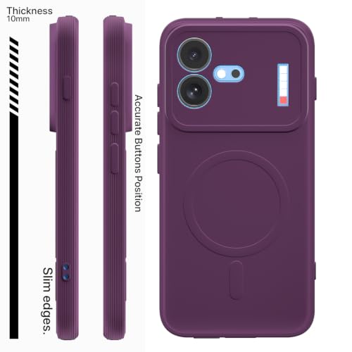 Image of Pikkme Back Cover for Nothing Phone 4b 5G Soft Matte Silicone Mag-Safe Design (Mag-Safe Not Support) Camera Protection | Slim Fit Bumper Cover (Purple)