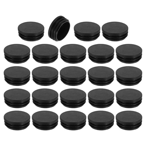 uxcell Round Plastic Plug,45mm(1.77") OD Furniture Leg Pipe Insert 24Pcs