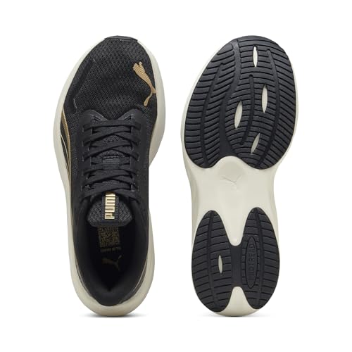 Puma Pounce Lite üniseks-yetişkin Koşu, PUMA Gold-Puma Siyah, 37 EU