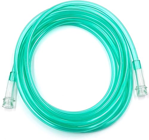 Image of ResOne 50Ft Oxygen Supply Tubing, Crush Resistant, Standard Connectors for Nasal Cannulas, Cannula Nasal Tubing, Oxygen Concentrator - Green
