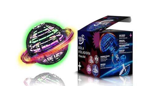 Bluet B Kids - Bola Voladora Magica - Dron Volador - Flying Spinner Volador - Spinner Volador Giratorio - RGB LED Fly Orb Boomerang Niños y Adultos - Bola Magica Juguetes Regalo para Niños - Negro