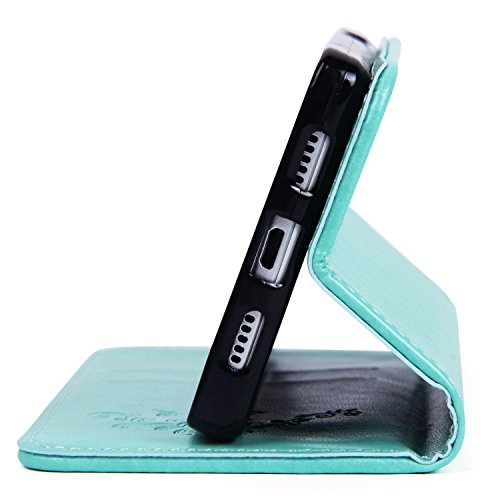 Pelle Wallet Portafoglio Custodia Case Cover