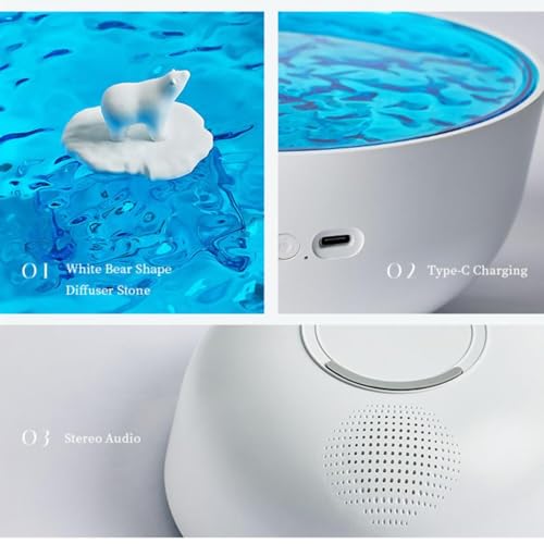 Lámpara de altavoz con luces LED estéticas para mesas de cabecera 7