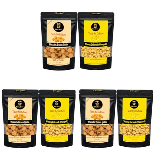 Image of Besan Gatta and Moong Dal Mangodi Combo | Handmade | Rajasthani gatta mungodi (Besan Gatta (500g) + Mangodi (500g)) (Pack of 3)