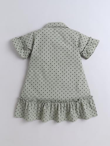 Image of The Magic Wand Printed Dresses for Kids Baby Girls, Fancy Stylish Knee Length One Piece Midi Frocks for Girls, Casual Dress for Summer Season