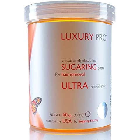 Sugaring Paste Luxury Pro Organic Hair Removal - Medium - Ultra Paste for All body parts 40 oz / 2.5 lbs - Sugar Wax Hair Remover - Professional Skills Required Cover