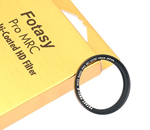 Image of Fotasy 40mm Ultra Slim UV Protection Lens Filter, Nano Coatings MRC Multi Resistant Coating Oil Water Scratch, 16 Layers Multicoated 40mm UV Filter