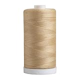Connecting Threads Beige 100% Cotton Thread for Sewing, Quilting, and Crafting - 50-Weight - 1200 Yard Large Spool (Taupe)