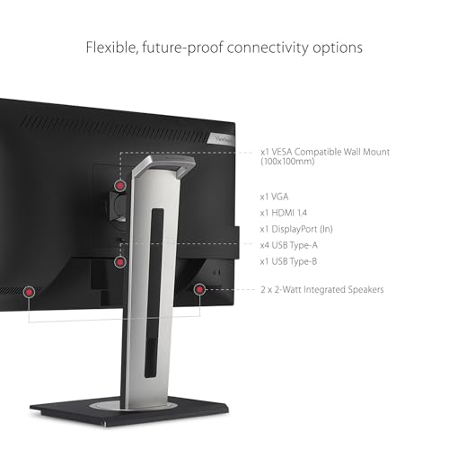 ViewSonic VG2448A 24 Inch IPS 1080p Ergonomic Monitor with Ultra-Thin Bezels, HDMI, DisplayPort, USB, VGA, and 40 Degree Tilt for Home and Office by ViewSonic - Image 5