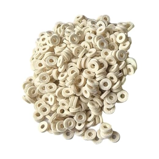 Koolenry 100 Arandelas de Fieltro para Bombardino, Almohadillas de Fieltro de Latón para Tapa Superior, Piezas de Repuesto para Instrumentos.