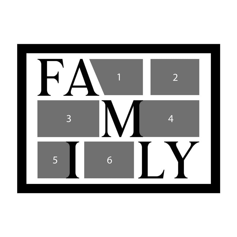 SNAP ART Customized Family with 6 Photo Collage print for Mother, Dad, Sister Brother Gifts Photo Frame With Photo Upload, Birthday, Anniversary Gift for Husband, Couple, Brother, Sister, Parrents(A4) 4