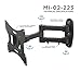 Mount-It! Swivel Full Motion Articulating Tilting TV Wall Mount, Computer Monitor Mount, Corner Bracket for 23-42 inch Screen TV (VESA up to 200x200mm), 66 lb Capacity, Black