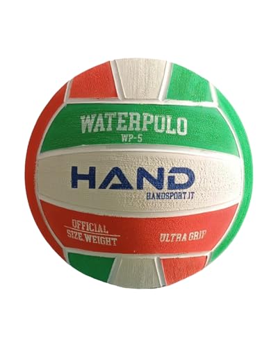 Hand Sport Balón de waterpolo, extra grip tamaño 5 (tricolor)