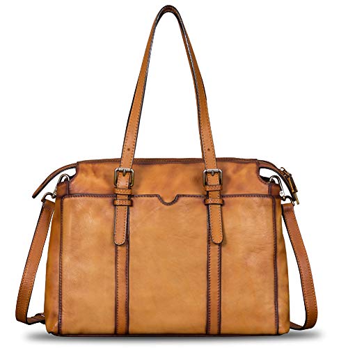 Genuine Leather Shoulder Bag Tote Bag for Women Vintage Real Leather Purses and Handbags Crossbody Satchel Bag with Strap