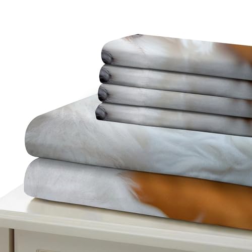 Housse de couette chiot blanc avec fermeture éclair éclair invisible