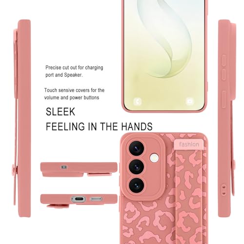 Image of Compatible with Samsung Galaxy S26 Plus Case with Strap Wrist Pink