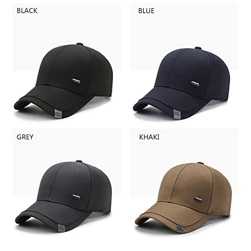talajee Mens Women Cotton Baseball Cap Summer Adjustable Dad Hat Plain Black Trucker Hat Golf Low Profile Hat
