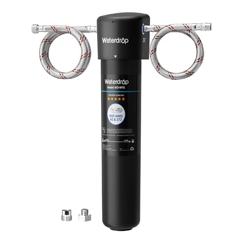 Waterdrop 15UA Under Sink Water Filter System, 2 Years, Reduces Lead, Chlorine, Bad Taste & Odor, Under Counter Water Filter Direct Connect to Kitchen Faucet, NSF/ANSI 42 Certified, USA Tech