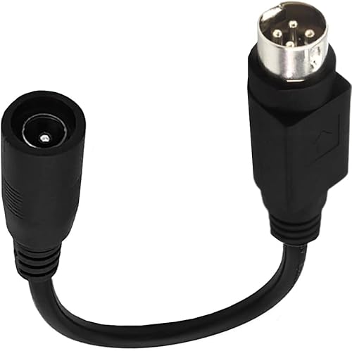 Cable de alimentación DIN macho de 4 pines a 0.217 x 0.083 in hembra, para alimentación de CC para alimentar continuamente dispositivos con puertos