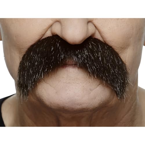 Fausses moustaches adhésives morse brun