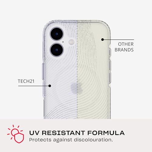 Coque MagSafe iPhone 16 Tech21 EvoSparkle protection antichoc transparente paillettes - 5