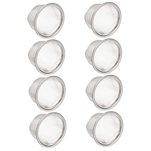 SHOWERORO Stainless Steel Tea Filter Infuser 2.55 inch Mesh Tea Strainer for Loose Leaf Herbs and Spices Home Kitchen Brewing Set of 8