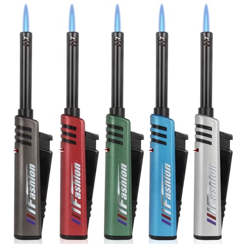 Set de 5 encendedores antorcha metálicos recargables miniatura 1