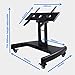 BIGalleons Mobile TV Mount Stand, Low Height Monitor Cart with Wheels for 32-65 inch Flat Curved Screen TV, LED LCD, Height Adjustable, 90°Adjustable Viewing Angle