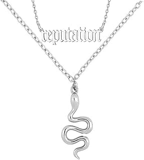 Reputation Snake Necklace for Women Layered 18k Gold Snake Necklace Reputation Necklace Music Lover Gift Singer Gifts Singer Song Inspired Fans Gift