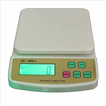 U UZAN Electronic Digital 10 Kg Weight Scale Lcd Kitchen Weight Scale Machine Measure for measuring fruits,Spice,Food,Vegetable And More (Sf-400) Weighing Scale