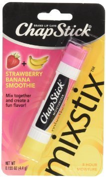 Chapstick Moisturizer Mixstix (Strawberry Banana Smoothie) 3 Pack