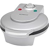 Bomann HA 5017 - Barquillera máquina de barquillos y cucuruchos de helados, 1200 W, color plateado