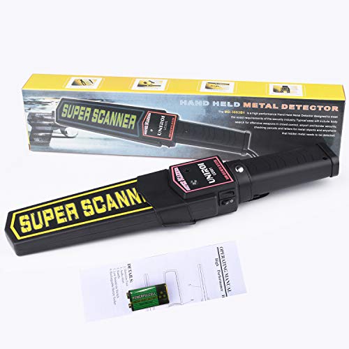 UNIROI Hand Held Metal Detector Wand Security Scanner with 9V Battery,Super Scanner V Metal Detector,Adjustable Sensitivity,Lights Alarm,Sound & Vibration Modes,Include Belt Holster - Thumbnail 4
