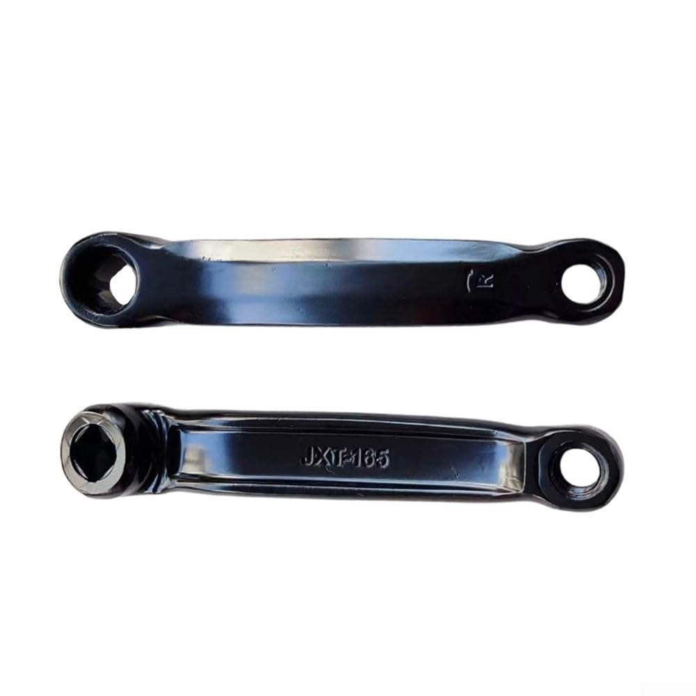 Pedivella Bici 165mm Ferro Foro Quadrato Sinistra per destra | Materiale ferro per robusto, peso 945g la per coppia, foro quadrato 16x16mm, vernice nera anti-ruggine, lunga durata