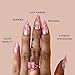 PINK MARBLE Press-On Nails by Lavaa Beauty | Medium Almond Press-On Nails | Pink Glossy Marble Nail Art