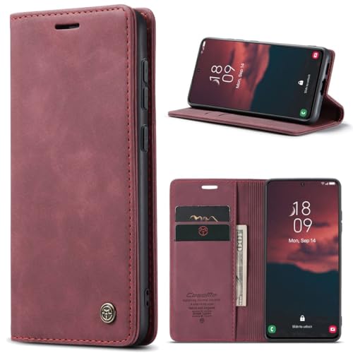 Housse Samsung S23 Plus bordeaux idéale pour regarder vos vidéos en mains libres