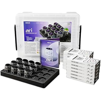 Ozobot Ari Classroom Kit (12 Bots) | Interactive Learning Robot with Touch Screen, ToF Sensor, Accelerometer, Gyroscope, and AI Integration | Hands-On STEM Education for Classrooms and Homeschool
