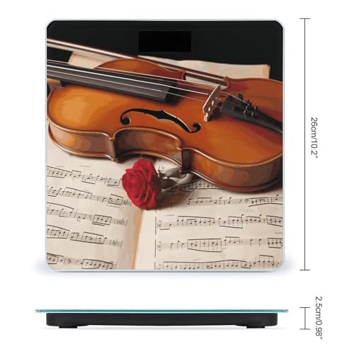 Báscula digital de baño con pantalla LED clara y vidrio templado miniatura 2