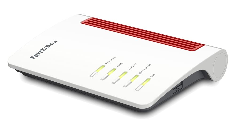AVM FRITZ!Box 7510 (Wi-Fi 6 Router (WLAN AX), up to 600 Mbps (2.4 GHz), VDSL Supervectoring 35b up to 300 Mbps, WLAN Mesh, DECT Base, Media Server, Suitable for Germany)