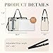 Missnine Laptop Bag for Women 15.6 Inch Laptop Tote Bag Briefcase Handbag 3-Layer Compartments Beige Work Purse for Office, Travel