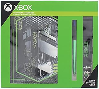XBOX Stationery Set | Xbox Accessories Gift Set | Contains A5 notebook, 4 Colour Pen & Lanyard | Stationary Supplies | Cool Xbox Gear | Writing Set