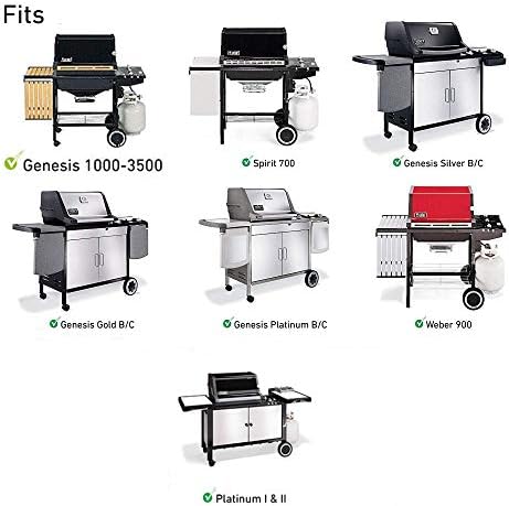 Onlyfire BRK-6013 Stainless Steel Grill Rotisserie Kit for Weber Genesis E-310/330 Spirit 310 330 & Older Models, 10x10mm Square Spit Rod, Electric Motor For UK