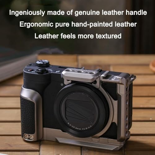 Image of Camera Cage for Canon V1 Camera, V1 Camera Cage Expansion Video Vlog Shooting Accesso (Titanium)
