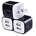 USB Wall Charger, Charger Adapter, Ailkin 3-Pack 2.1Amp Dual Port Quick Charger Plug Cube Replacement for Phone X/7/6S/6S Plus/6 Plus/6/5S, Samsung Galaxy S7/S6/S5 Edge, LG, HTC, Huawei, Moto, Kindle