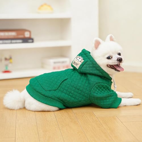 ZXTGBQ Hunde Kapuzenpulli Mit Taschen, Pet Bekleidung, Hundeshirt WäRmer Pullover Jackett, Warm Hoodies Mantel Kleidung FüR Kleine Und Mittlere Hunde, Weiche Hundebekleidung FüR FrüHling Winter