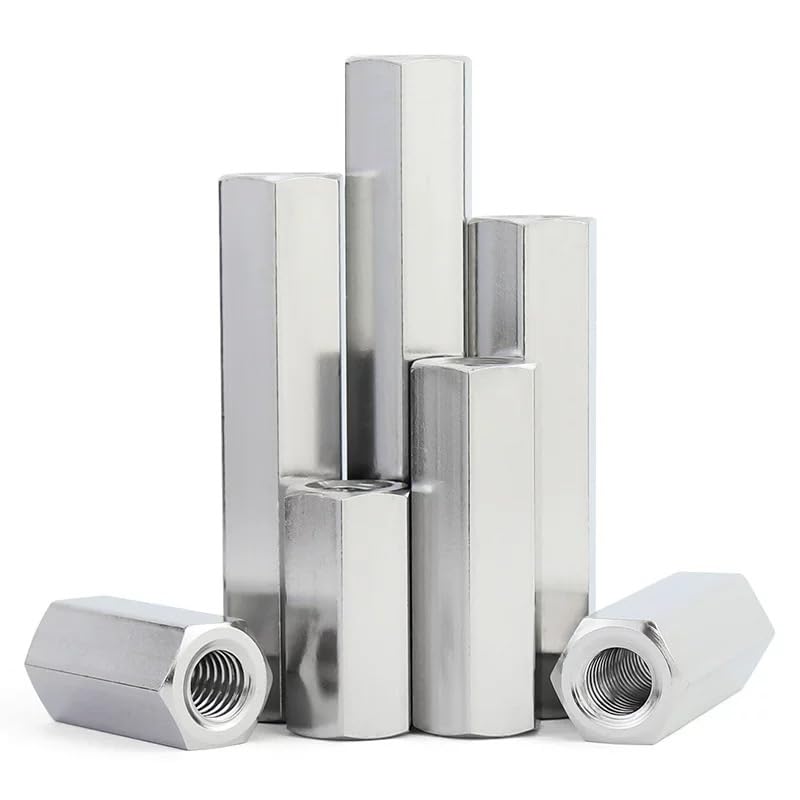 SS304 Stainless Steel Long Hex Coupling Nuts DIN6334 Standoff Spacer Pillar M5-M16 (10,M12 x 50mm)