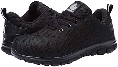 DYKHMILY Chaussures de sécurité Homme Femme Légère Respirant Noir 43EU – vue 7