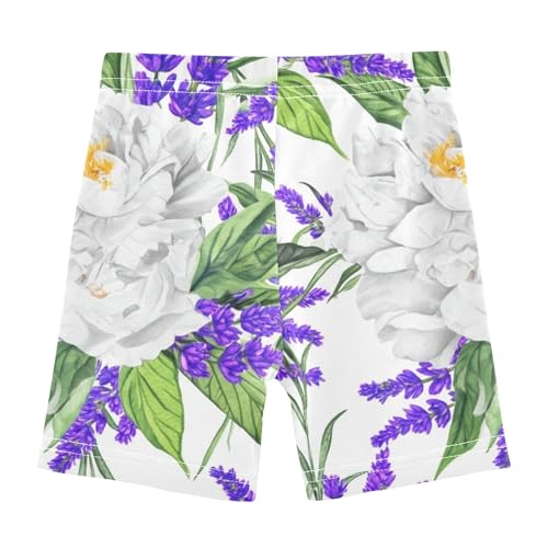 Joisal Shorts Under Dress Cartoon Cotton Girls' Biker Shorts Toddler 4t Kids Clothes Purple Lavender Flowers2